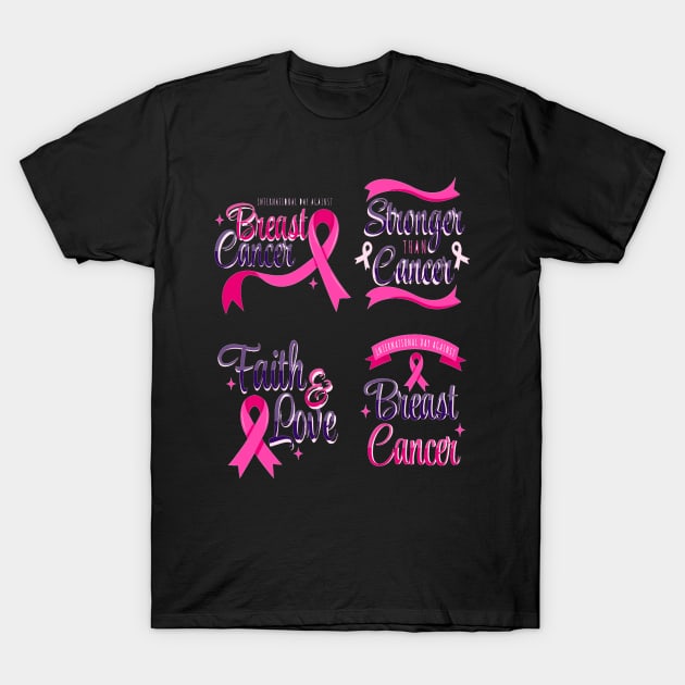 In October We Wear Pink Breast Cancer Awareness Survivor T-Shirt by Goods-by-Jojo